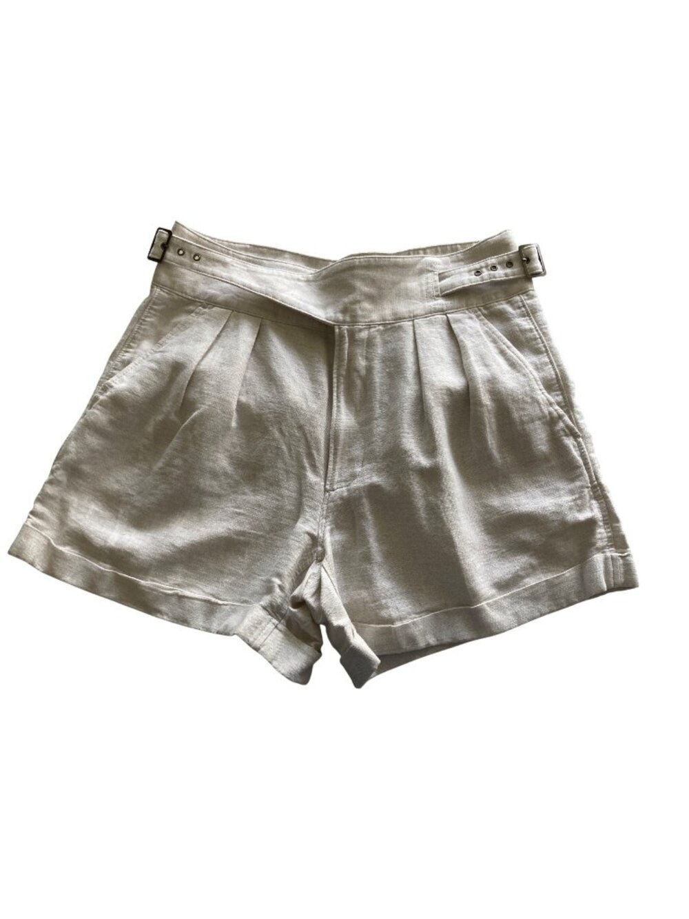 Banana Republic Wrap Buckle Bermuda Shorts Linen  Trousers  12 NWT